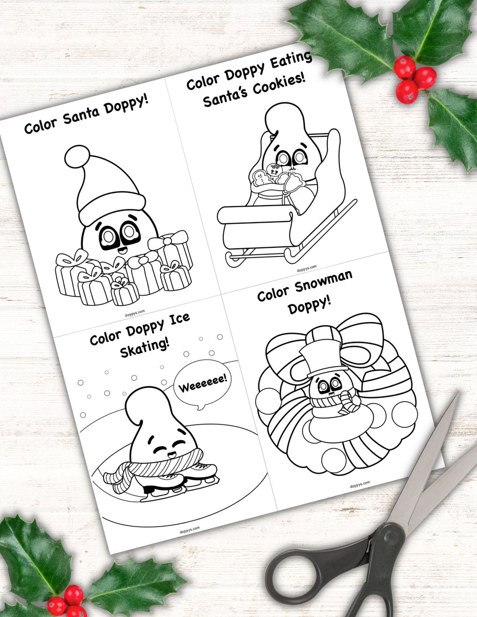 Free Mini Christmas Coloring Book for Kids!