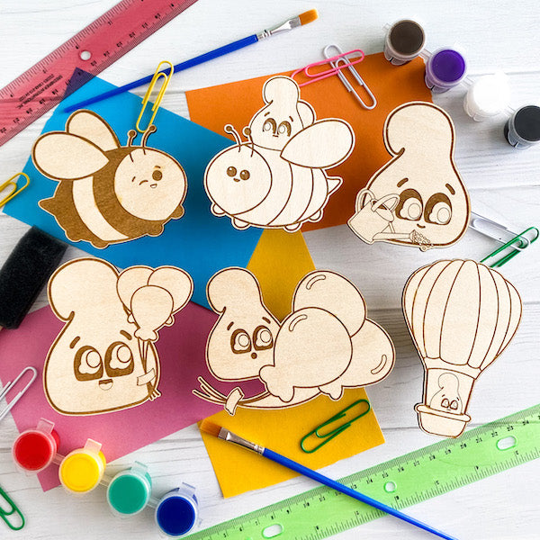 Doppys, Doppy, wood painting kit, wood painting kit for kids, kids wood paint kits, paint kits for kids, activities for kids