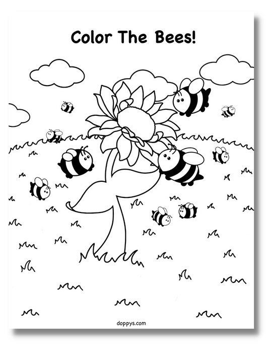 Free Bee Coloring Pages For Kids! 