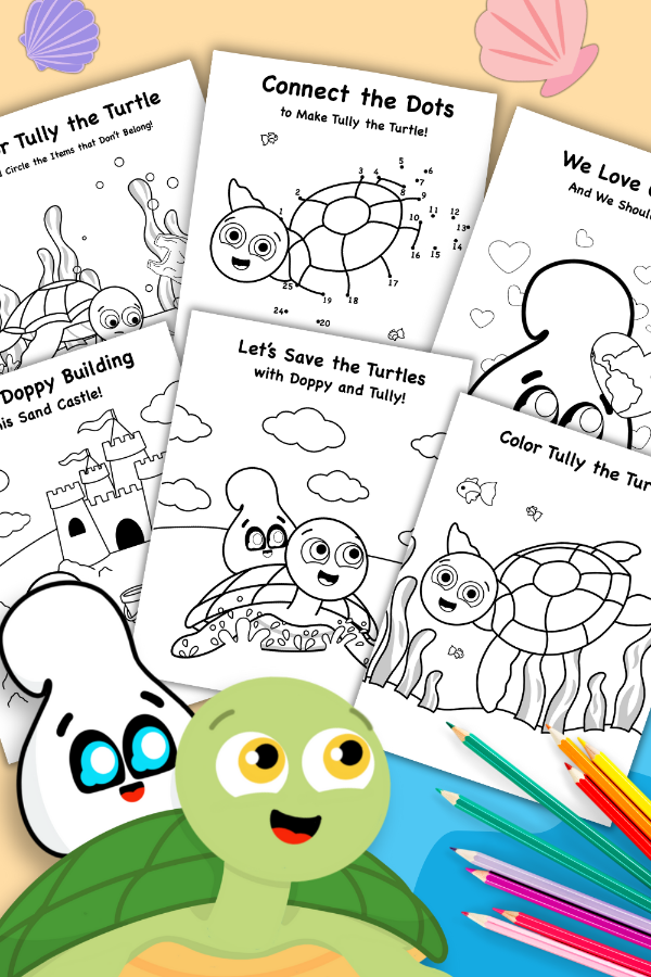 Doppys, free printables for kids, printables, dot to dot activity sheets, maze printables, coloring sheets for kids, coloring pages for kids, cute coloring printables, printables for kids, free preschool printables, free printable activities free printables for toddlers, coloring sheets, turtle coloring page, turtle dot to dot pages, turtle printables, turtle activity pages
