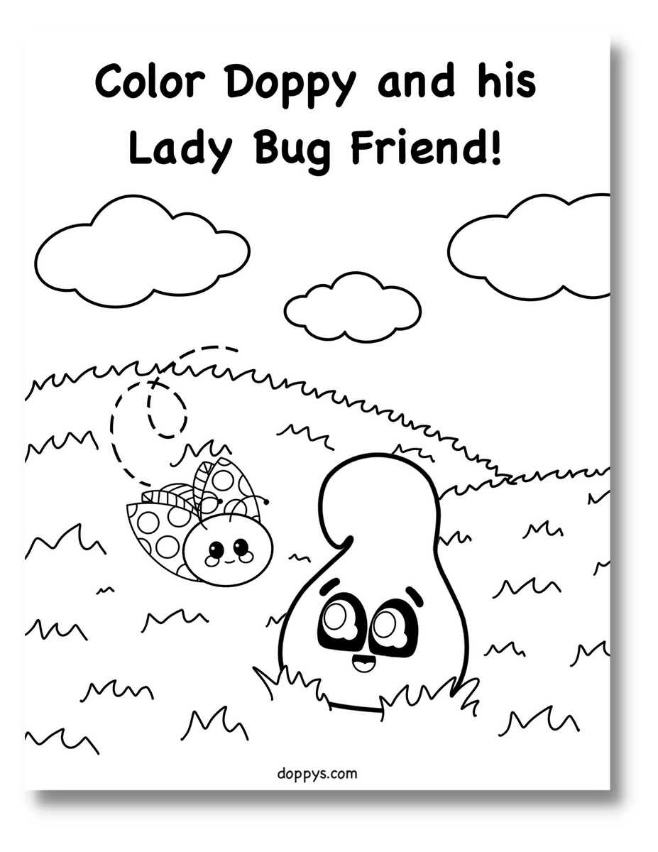 Coloring Page for Kids: Doppy and Ladybug – Doppys