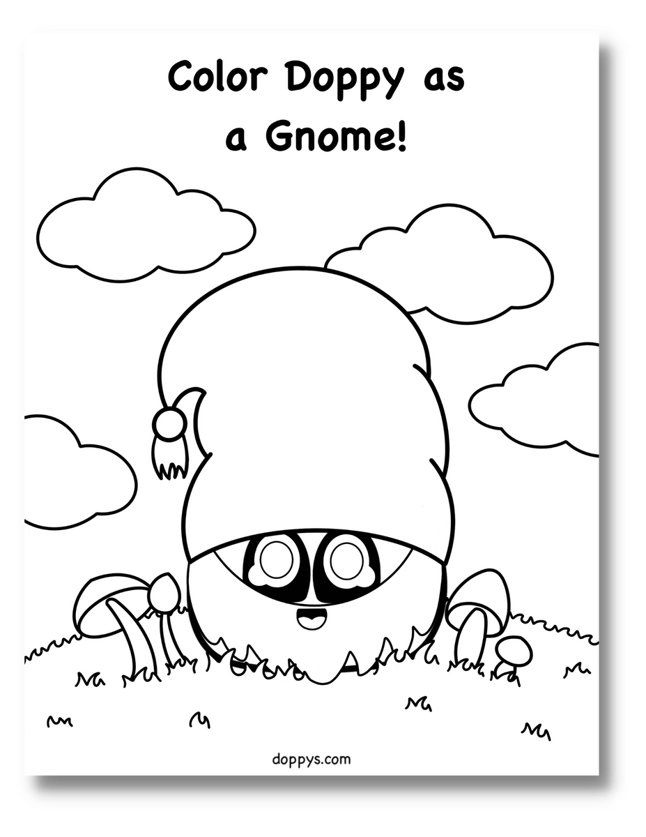 Coloring Page for Kids: Gnome Doppy – Doppys