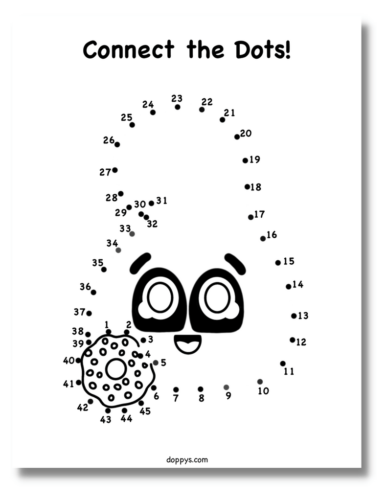 Doppys, free printables for kids, printables, dot to dot activity sheets, maze printables, coloring sheets for kids, coloring pages for kids, cute coloring printables, printables for kids, free preschool printables, free printable activities free printables for toddlers, coloring sheets 